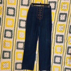 1980s Vintage Rag City Blues  Double Button Through Fly, High Waist Jeans
